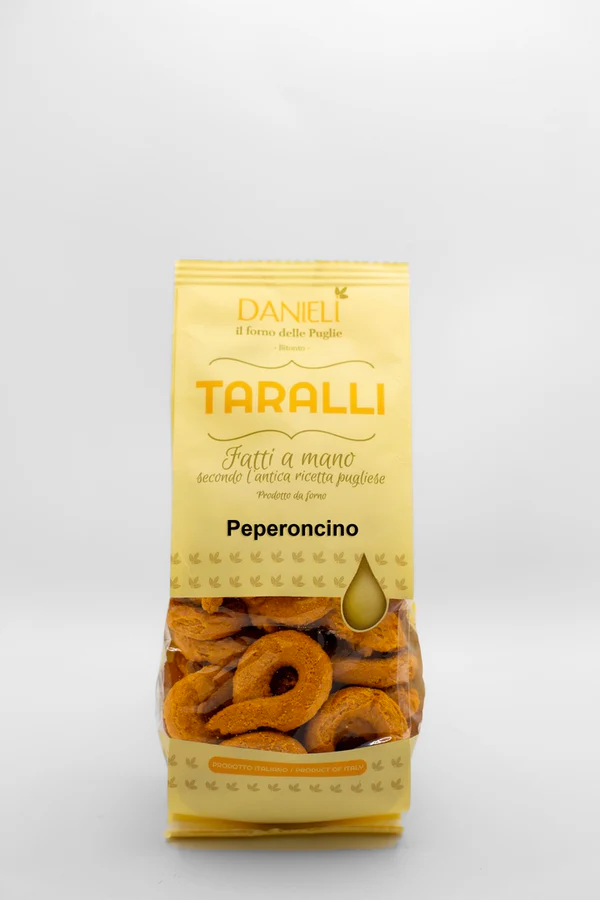 Taralli al Peperoncino 240g (forno a legna su pietra) - Danieli